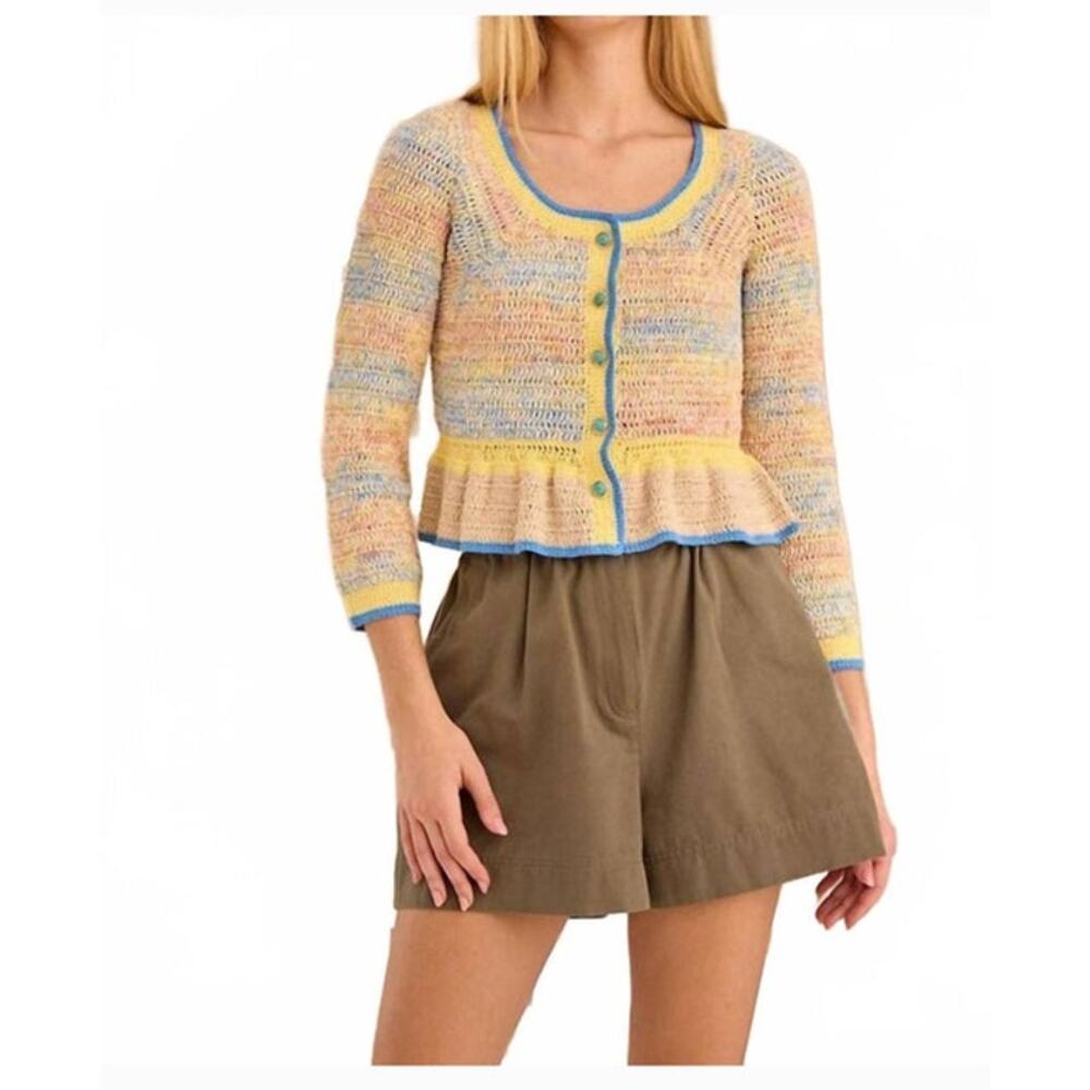 HUNTER BELL Sz XS Guiliana Striped Cotton Knit Cardigan Sweater NEW - Picture 10 of 13